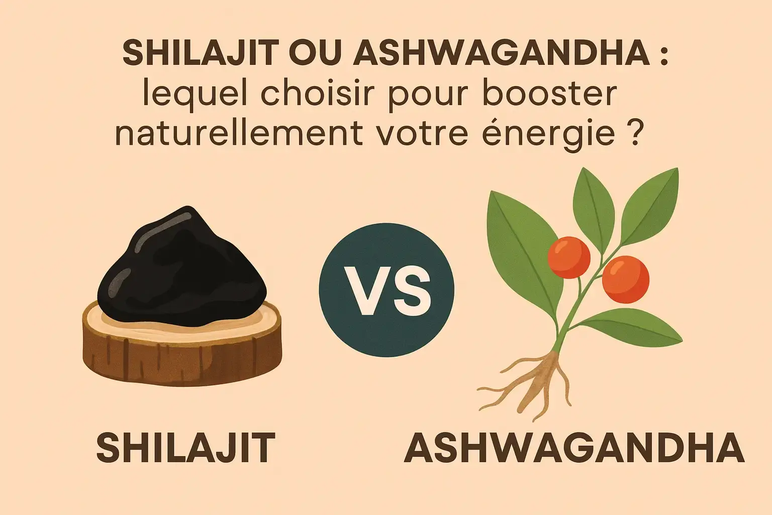 ashwagandha vs shilajit le comparatif