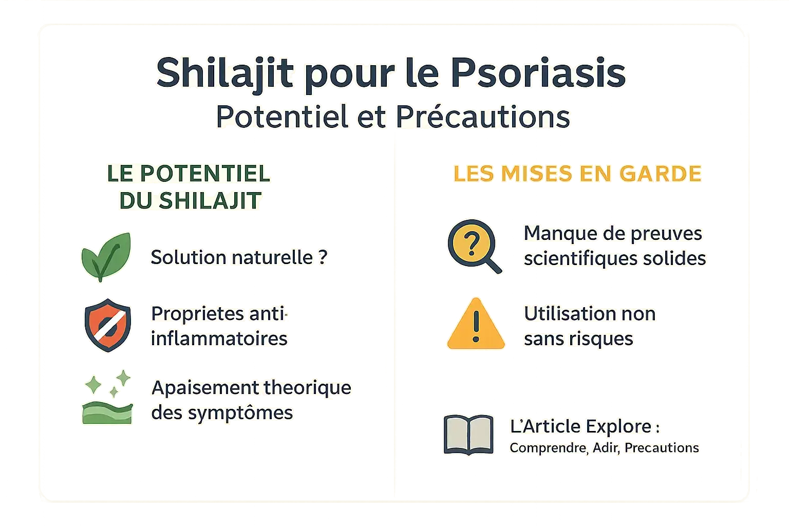 Shilajit et psoriasis : potentiel et précautions