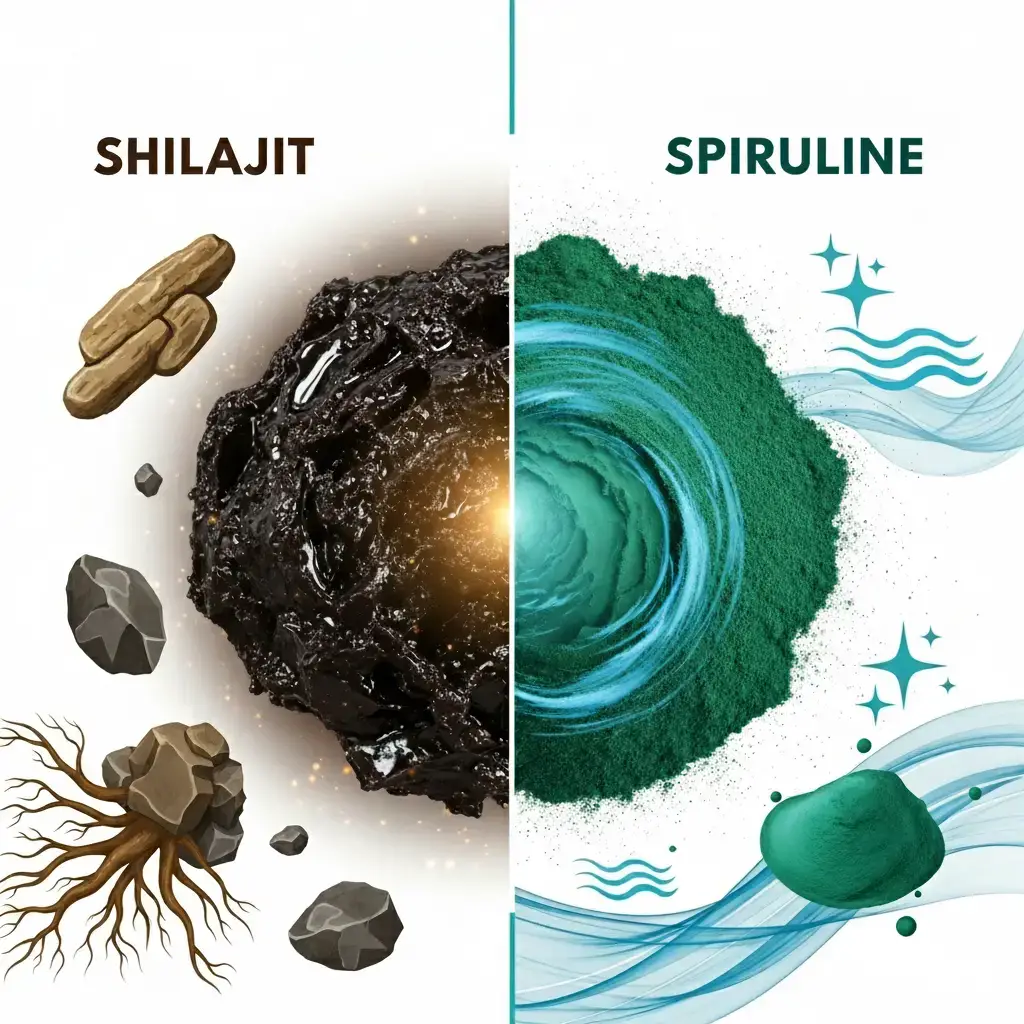 shilajit ou spiruline les pour et contre