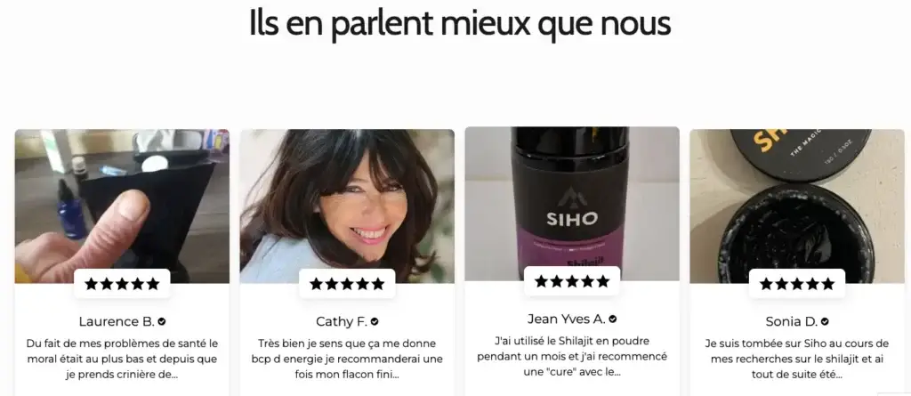 C’est à ce moment-là que j’ai découvert le Shilajit de la marque SIHO, recommandé par ma pharmacienne. Ce qui m’a convaincu ? Le sérieux de la marque, qui propose un produit disponible en pharmacie, purifié selon des méthodes rigoureuses et garanti par des analyses en laboratoire indépendant.