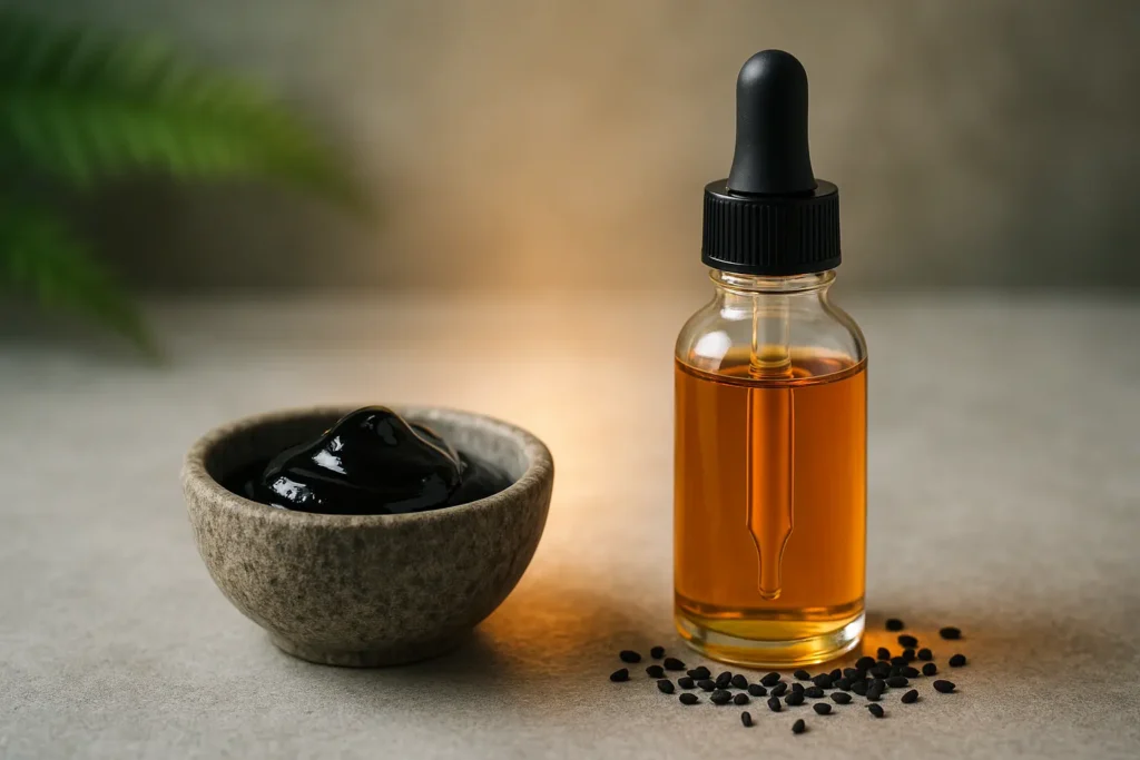 shilajit et huile de nigelle