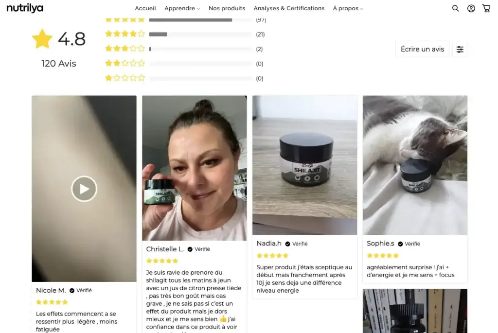 L'essentiel à retenir : 💪 Le shilajit Nutrilya, extrait des montagnes du Gilgit-Baltistan (Himalaya), se démarque par sa pureté (tests en laboratoire) et sa concentration record en acide fulvique (80,6%). Ce complément naturel stimule durablement l'énergie, la concentration et la récupération, tout en soutenant l'immunité.