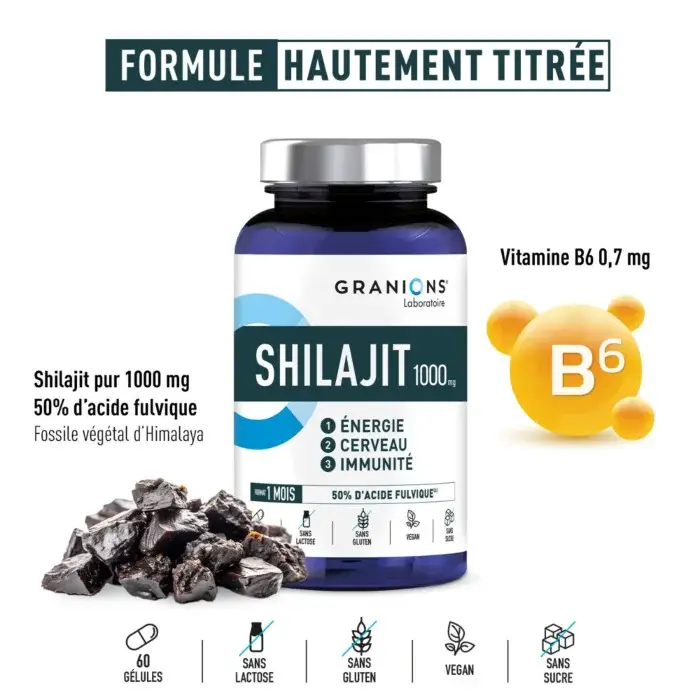shilajit de granions enrichie en vitamine B6