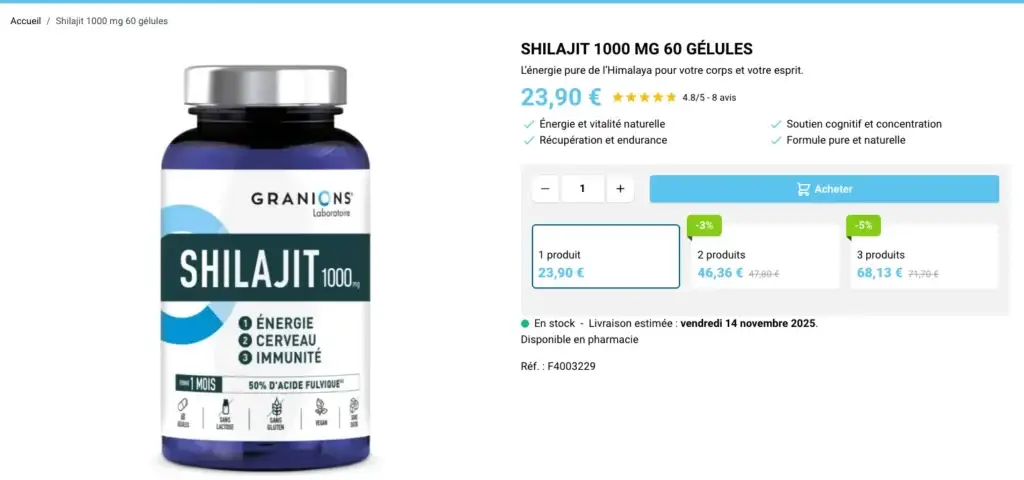 💬 Primal Supplements propose des comprimés de haute qualite avec 72% d'acide fulvique. Sourcé dans l'Altaï ce produit fait partie des meilleurs.