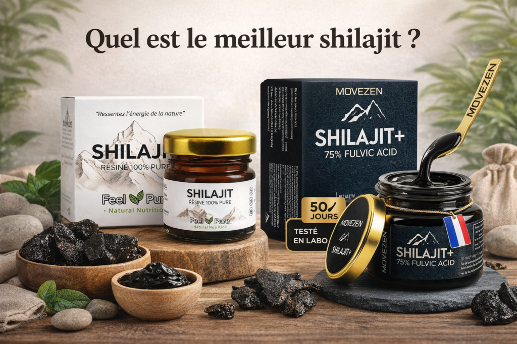 L'essentiel à retenir : Feel Pure propose une résine de shilajit titrée à 75% d'acide fulvique, avec une transparence exemplaire sur toute la chaîne de production et près de 700 avis vérifiés. ✅ Movezen, malgré une communication soignée, peine à convaincre sur des critères essentiels : taux d'acide fulvique non confirmé, absence d'avis vérifiés sur des plateformes indépendantes, et de nombreux retours négatifs sur Amazon. ❗ Pour une cure de shilajit résine efficace et documentée, Feel Pure s'impose comme le choix le plus fiable. 🏆